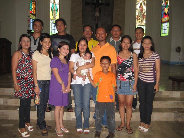 With the Godparents....