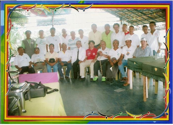 K of C members posing for posterity after their Enrichment Seminar held at the  FLOATING RESTAURANT Telaje, Tandag, SDS.This activity was held in celebration of the K of C Founders Day on March 29, 2009.